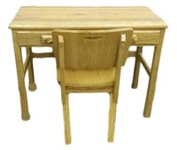 Smaller Wood Letter Desk W/ Chair