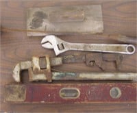 Tool Lot: Levels Crescent Pipe Wrenches