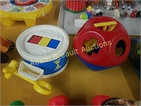 Vintage Fisher-Price drum and shapes toy