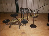 3 assorted pieces wrought iron Decor
