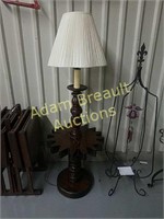 Vintage wooden nautical themed lamp, 5 foot