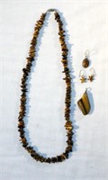 Assorted Tiger Eye Gemstone Vintage Jewelry
