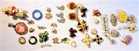 Lot of Vintage Costume Jewelry Pins