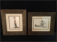 Barn Wood Framed Western Prints
