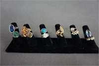 13 Gold and Silver Plated Ladies Fashion Rings