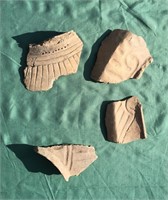Four Indian pottery fragments from BRYAN SITE