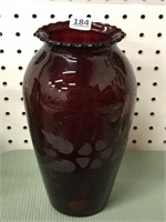 Frosted Cranberry - Style Vase