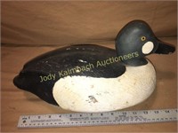 Carved wooden duck decoy