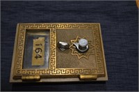Vintage Brass PO Box Combination Lock Door