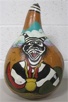 Hand Painted Kochare Hopi Gourd - 15" Tall