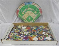 Big Lot Of Pogs & Toy Baseball Game