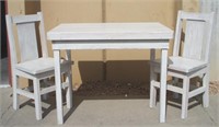 Child Size Wood Table & 2 Chairs