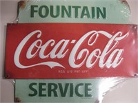 Coca-Cola Fountain Service Sign 13" x 11"