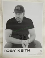 Hand-signed "Toby Keith" black & white promotional