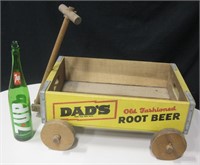 12" X 7" X 18" Dad's Root Beer Wagon & 13" Bottle