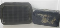 25" X 18" Green Plaid & 21" X 12" Hard - Suitcases