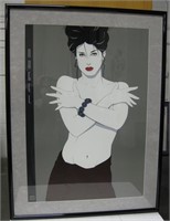 Patrick Nagel Art Print - "Nagel" Topless Woman