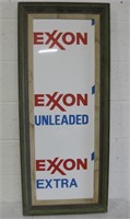 Framed Exxon Metal Sign - 17" x 41"