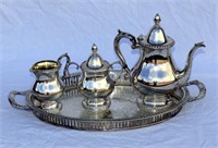 Silver Plate Coffee Tea Set Wallace Castledon