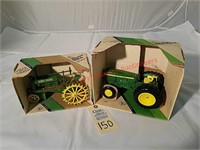 Ertl 1934 JD model A Tractor on steel and John