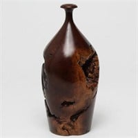 Hap Sakwa Burled Manzanita Wood Turned Vase, 1978