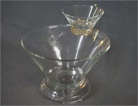 Mid Century Retro Chip and Dip Set with Base