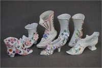 Porcelain China Victorian Boot and Shoe Collection