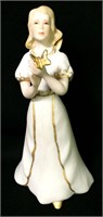 Cybis Porcelain Figurine Of Girl With Butterfly