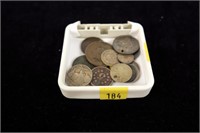 Lot, U.S. type coins, most silver, large cent