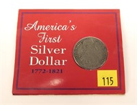 1793 America's First silver dollar, 8 reale