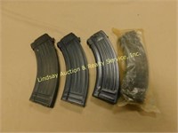 4 - Metal 30 rd AK mags (1 NIP)