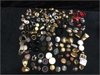 Collection of Chunky Earrings, Button Covers, T