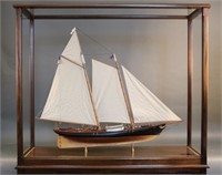 Cased Model of the 1851 Schooner "America"