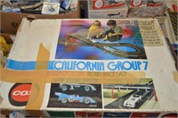 Vtg Cox California Group 7 1/24 Slot Car Set