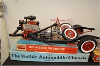 Vtg Renwal Visible V8 Engine on Chassis