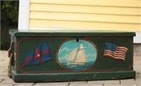 Authentic Sea Chest with painted decoration