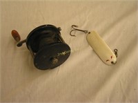 Vintage Ocean Bait casting reel & Lure