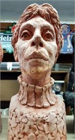 Man With Turtle Neck Plaster Bust