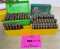 AMMO (A55) CARTRIDGES 30-06 CAL 123 ROUNDS