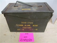 AMMO (A78) GREEN METAL MILITARY CANISTER FILLED