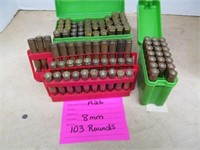 AMMO (A26) CARTRIDGES 8mm CAL 103 ROUNDS