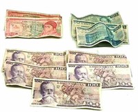 1970's Era Mexican Pesos Paper Money
