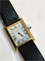 Cartier 18k Gold Plated Wrist Watch