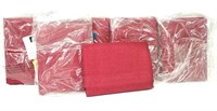 (6) Red Pocket Panel Curtains 42"×63"