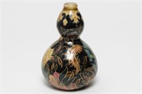 Zsolnay Pecs Chinese Cloisonne-Style Gourd Vase