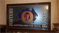 Large Fosters beer mirror