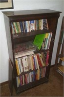 Mahogany bookcase & contents