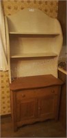 Oak commode with pine shelving