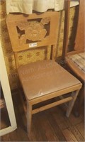 Carved back chair