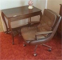 Oak desk with office chair